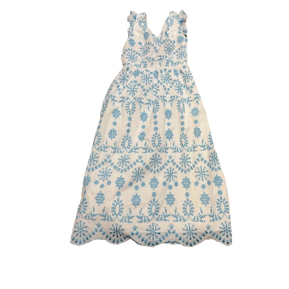 Lilly Pulitzer Lillyanne Eyelet Midi Dress Size 8 Turquoise blue Oasis Neon New - Picture 2 of 8